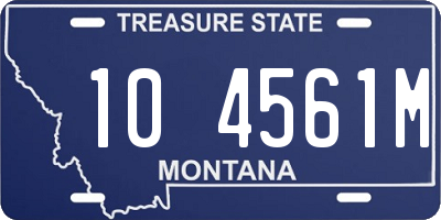 MT license plate 104561M