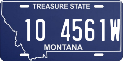 MT license plate 104561W