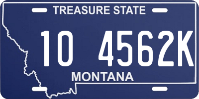 MT license plate 104562K