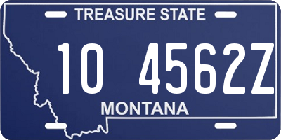 MT license plate 104562Z