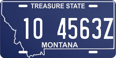 MT license plate 104563Z