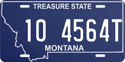 MT license plate 104564T