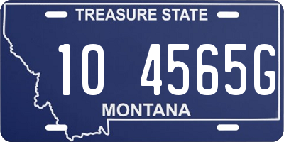 MT license plate 104565G