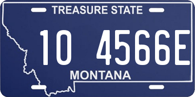 MT license plate 104566E