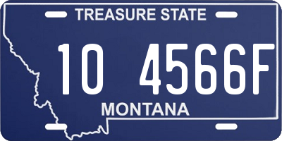 MT license plate 104566F