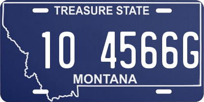 MT license plate 104566G