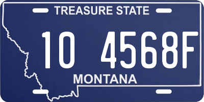 MT license plate 104568F