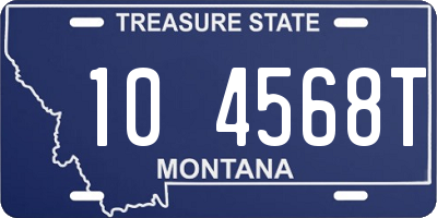 MT license plate 104568T