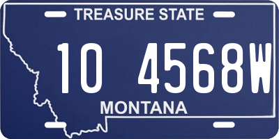 MT license plate 104568W