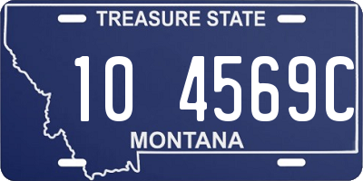 MT license plate 104569C