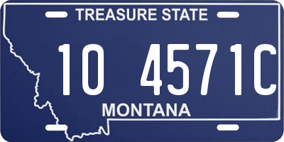 MT license plate 104571C