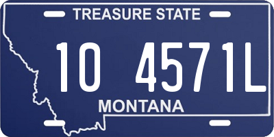 MT license plate 104571L