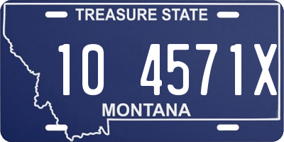 MT license plate 104571X