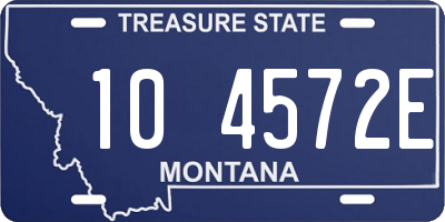 MT license plate 104572E