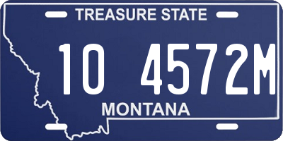 MT license plate 104572M