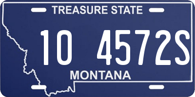 MT license plate 104572S