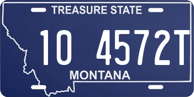 MT license plate 104572T