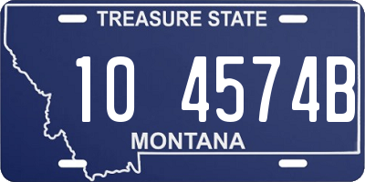 MT license plate 104574B