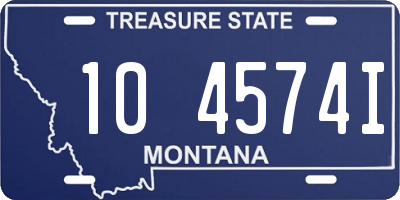 MT license plate 104574I