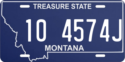 MT license plate 104574J