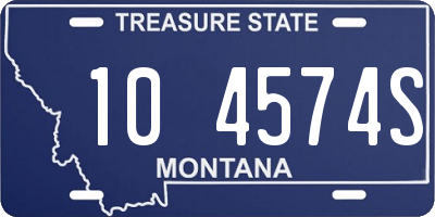 MT license plate 104574S