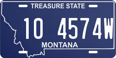 MT license plate 104574W