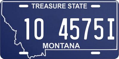 MT license plate 104575I