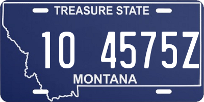 MT license plate 104575Z