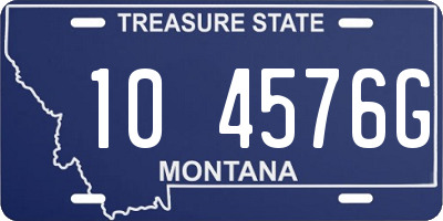 MT license plate 104576G