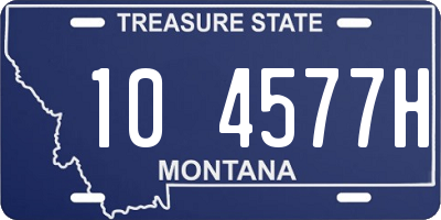 MT license plate 104577H