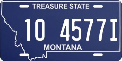 MT license plate 104577I