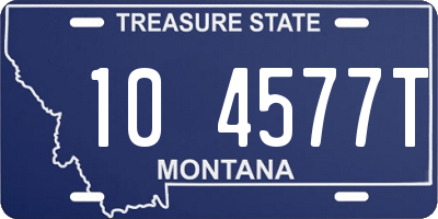 MT license plate 104577T