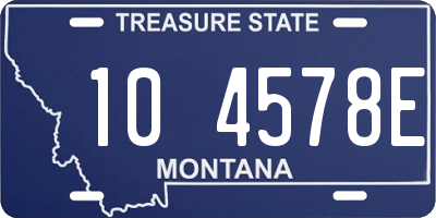 MT license plate 104578E