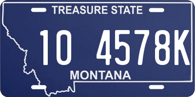 MT license plate 104578K