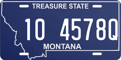 MT license plate 104578Q