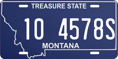 MT license plate 104578S