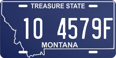 MT license plate 104579F