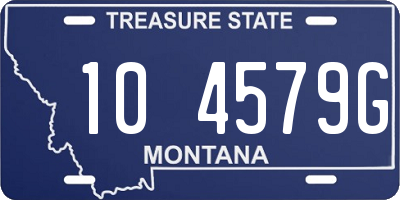 MT license plate 104579G