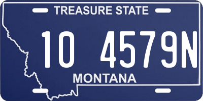 MT license plate 104579N