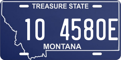 MT license plate 104580E