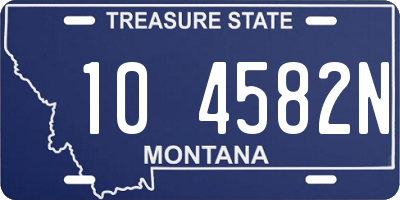 MT license plate 104582N