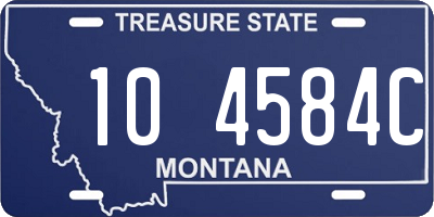 MT license plate 104584C