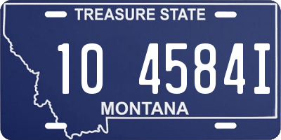 MT license plate 104584I