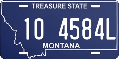 MT license plate 104584L