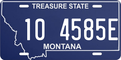 MT license plate 104585E