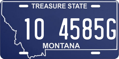 MT license plate 104585G