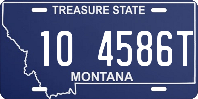 MT license plate 104586T