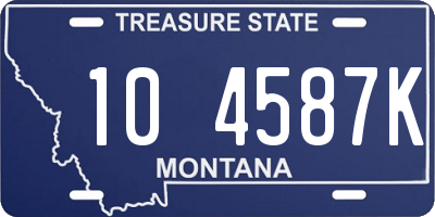 MT license plate 104587K