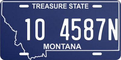 MT license plate 104587N