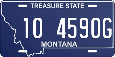 MT license plate 104590G